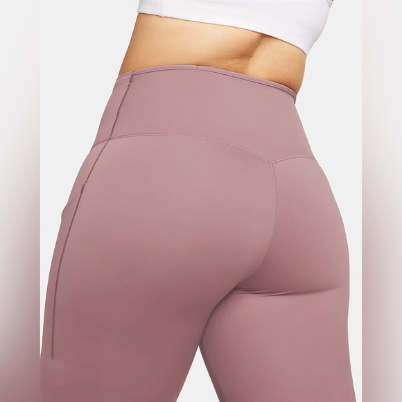 Women’s Nike Go Legging Firm Support High Rise 7/8 Length Size S Smokey Mauve - Picture 6 of 11